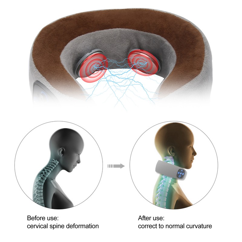 UShape Neck Pillow Massager MultiFunctional Shoulder Neck Care Massager for