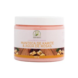 Crema Manteca de Karité & Agua De Rosas Corporal Refresca 400 Gr Productos Mart Mexico