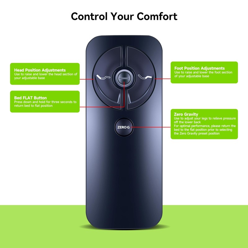 PZL RF399A RF368B Replacement Adjustable Bed Remote Control for Sealy