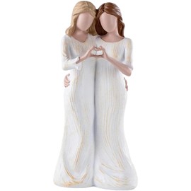 Nhemeylp Sister Gifts for Best Friends, Friendship Gifts for Women, Sister Birthday Gifts, Unique Bestie Gifts Hand-Painted Resin Figurine Gift for Birthday Christmas