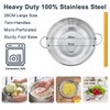 HaWare Colander Stainless Steel, 5-Quart Large Colanders with Handle &