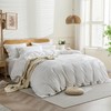 JELLYMONI Cotton Duvet Cover Full Size - Bright White Comforter