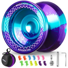 MAGICYOYO V8S Yoyo for Kids 8-12, Professional Finger Spin Yo Yo for Beginners & Advanced, Dual Mode Yoyo Responsive & Unresponsive, Trick Yo Yo with 12 YoYo Strings + Yo-yo Case