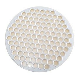 Pratic Circle (Small Holes) Ravioli Mold for Small Ravioli (121 small dough rounds) - 12.5"/32cm Dough Cutting Apparatus 121 Holes - Ravioli Cutter for Turkish Ravioli or Manti - White