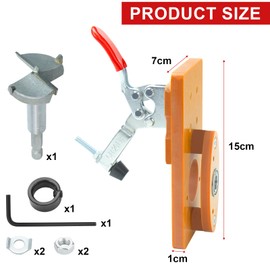 35mm Drilling Jig for Hinges, Precision Drilling Jig for Flush Mount Hinges, Adjustable Aluminum Drilling Jig with Tungsten Steel Components, Quick Release System and Furniture Mount Accessory Kit