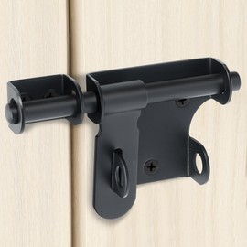 SAYAYO Gate Bolt Garden Gate Lock for Wooden Gates Heavy Duty Gate Latch Garden Shed Locks Sliding Bolt Lock Outdoor Stainless Steel Black, EMS320U-B