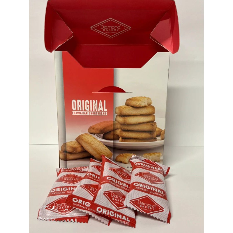 Diamond Bakery Original Hawaiian Shortbread Cookies Box 12ct x1