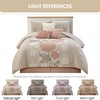 Stratford Park Wonderful 7 Piece Comforter Set, Queen Size, Blush,