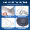 CHRISTINE SHELLY Nail Dust Collector, Powerful Vacuum Fan Vent Dust