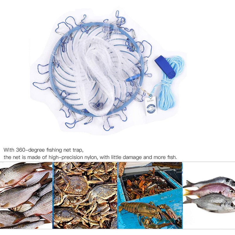 Lawaia Throw Net Saltwater Fishing Cast Net Casting Nets Throw