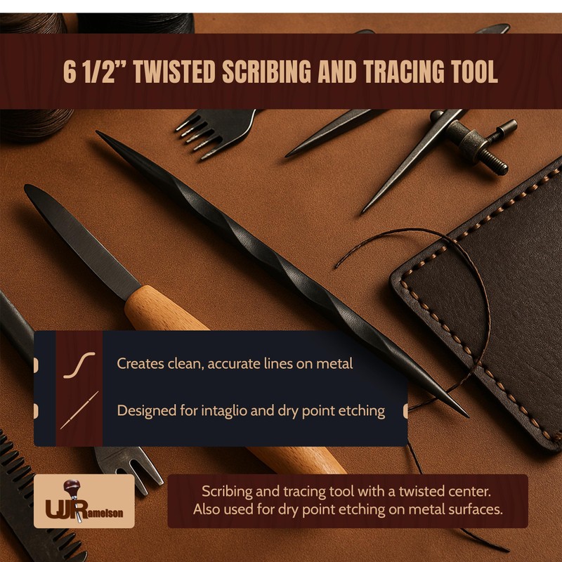 UJ Ramelson Twisted Scriber Tool Needle for Intaglio and Dry