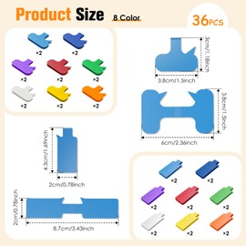 Summerbrite 36PCS Cable Lables Write On Cord Labels with 8 Colors Cable Tags with Colored Label Paper Cable Markers Reusable for Cable Management and Identification(Oval and Rectangle)