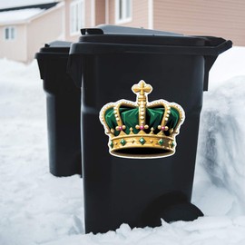 Extra Large 460mm 'Royal Kings Crown' Permanent Sticker Decal for Cars/Windows/Bins/Walls (DW00123739)