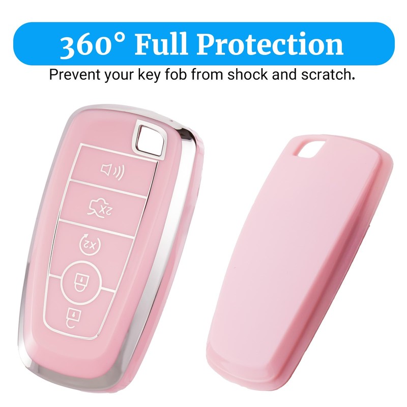 Joouheax for Ford Key Fob Cover with Keychain, Full Coverage