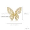 Gold Adjustable Butterfly Rings for Women Cubic Zirconia Ring Jewelry