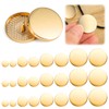 AOZUO 24Pcs Gold Buttons for Blazers, Metal Flat Button, Round