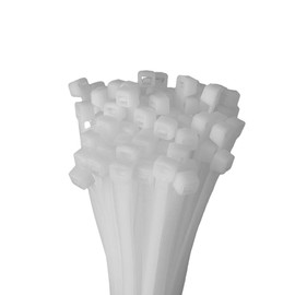 HORZEFIX Cable Ties Pack of 100 White Weatherproof Long UV Resistant Universal Ties 2.5 / 3.6 / 4.8 / 7.6 Wide (4.8 x 200 mm)
