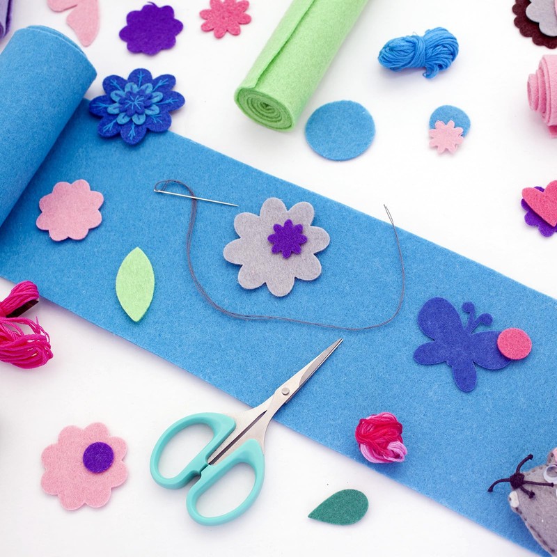 uxcell 200Pcs Round Felt Circles Soft Thick for Crafts 1