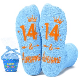 HAPPYPOP 14th Birthday Gifts for Girls - Socks for Teen Boys Girls Age 14, Presents for 14 Year Olds, 14 Year Old Gift Ideas, Birthday Gift for Teens