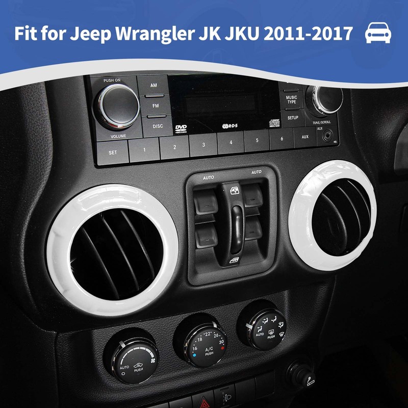 RT-TCZ for Jeep JK Air AC Vents Cover Trim Rings