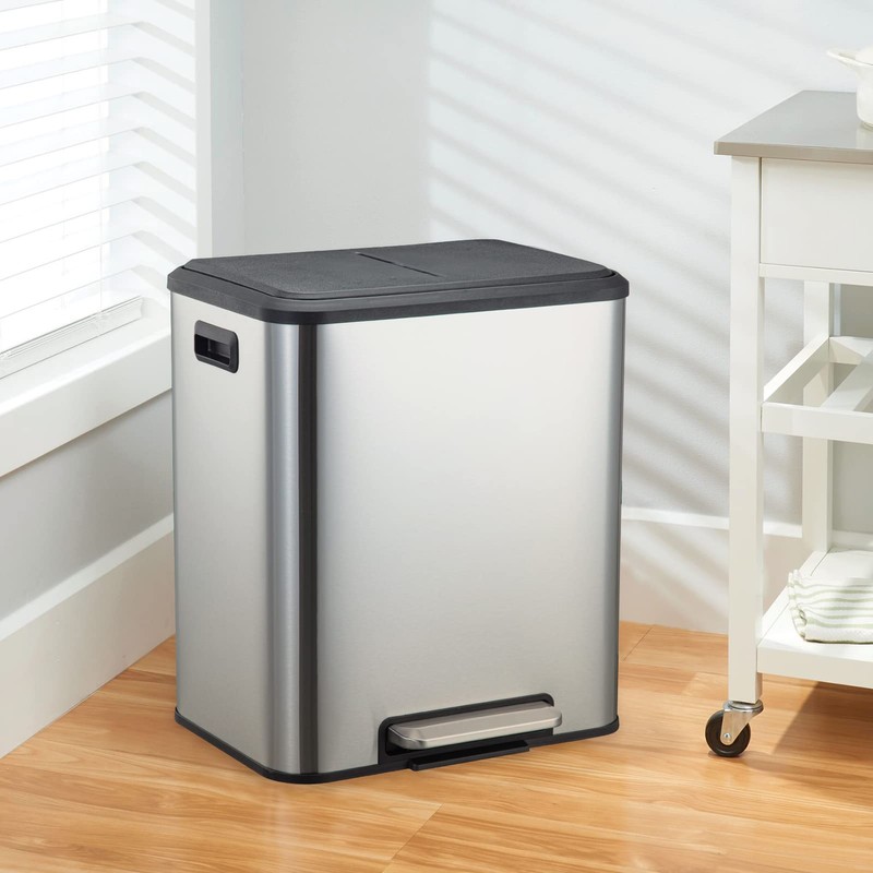GAOMON Kitchen Dual Trash Can and Recycling Bin, 2 x