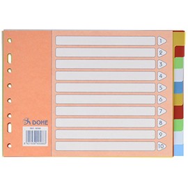 Dohe Basic –  File dividers, 10 Positions, 5 Colours.