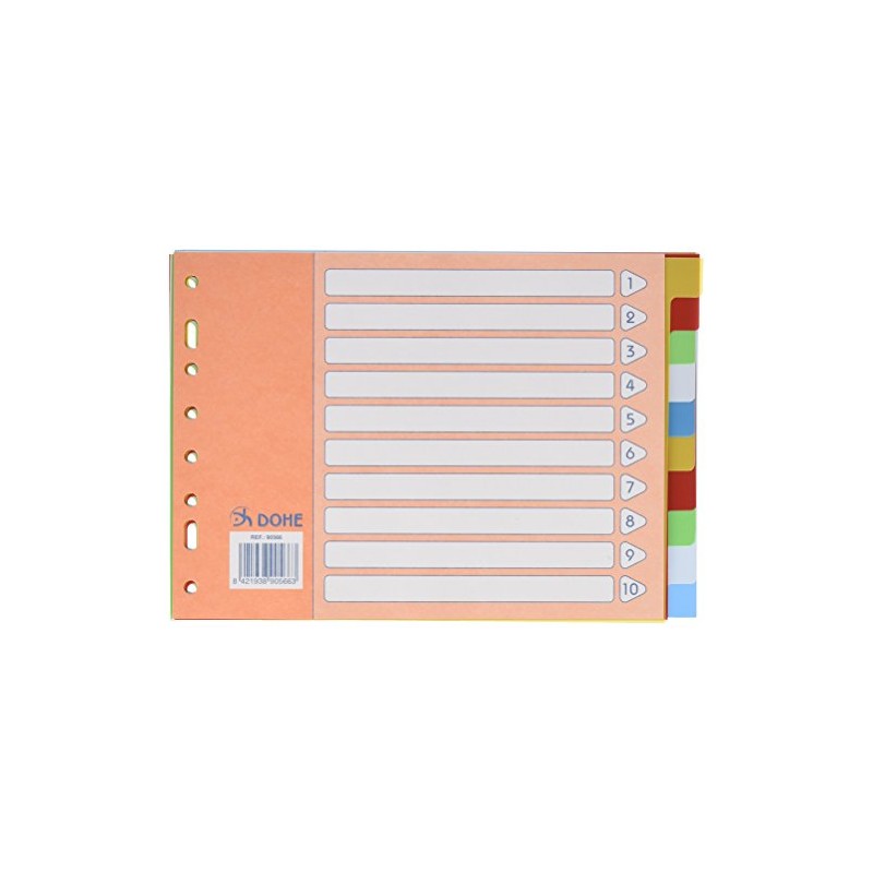 Dohe Basic –  File dividers, 10 Positions, 5 Colours.