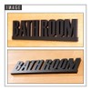 Two-face Bathroom Sign with Door Letter Sign Plate BATHROOM Room