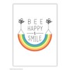 Brainbox Candy Funny Cute Humorous 'Bee Happy' Novelty Postcard