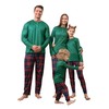 Rnxrbb Button Family Christmas Pajamas Matching Sets Matching Christmas Pjs Xmas Sleepwear for Kids Women Men Couples 2024,Button Green Plaid-K-10T