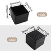 AUXBC 12PCS 1” x 1” Square Rubber Furniture Leg Caps,