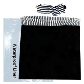 NeatCarBags Mini Car Trash Bag - Garbage Bags for Car Hanging Front Seat - Cute Mini Car Trash Can with Reusable Waterproof Liner and Disposable Bags for Auto Trash (Mini Black Clip-On)