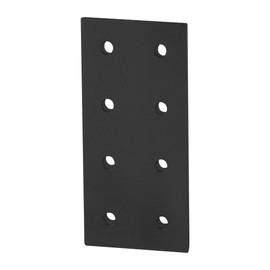 8020, 4365, 15 Series, Aluminum 8 Hole Rectangle Flat Plate Bracket Straight Mounting Connector Bracket for 80/20 1.5" T-Slot Extruded Aluminum Extrusion (Black Anodize, 10)