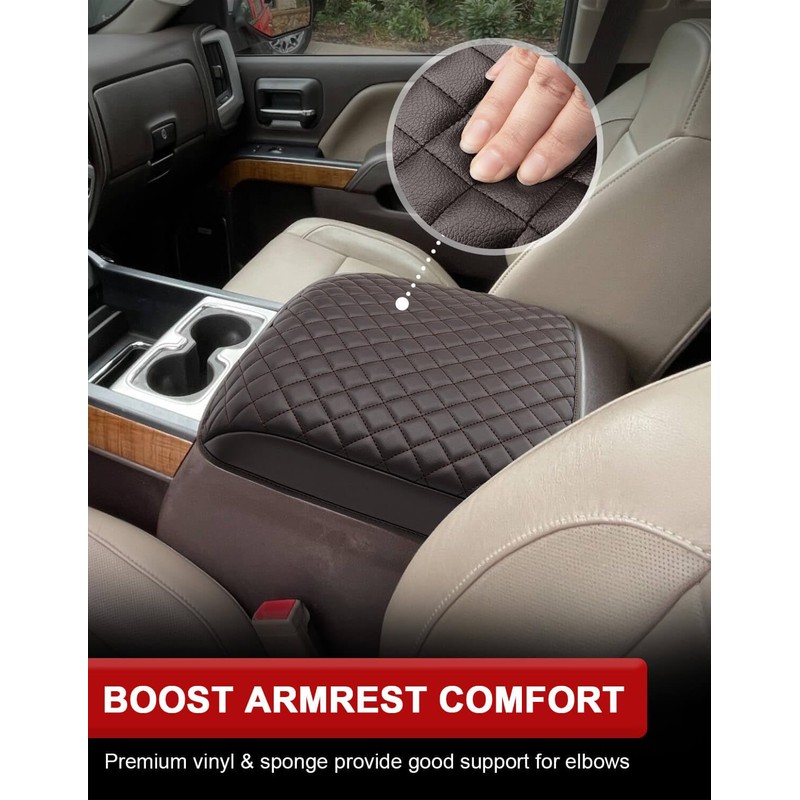 KBH Center Console Armrest Cover for 2014-2018 Chevy Silverado &
