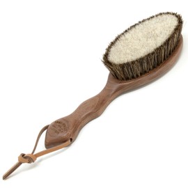 Shoji Works Horse Hair Made in Japan Walnut Clothes Brush for Cashmere and Silk CB-2