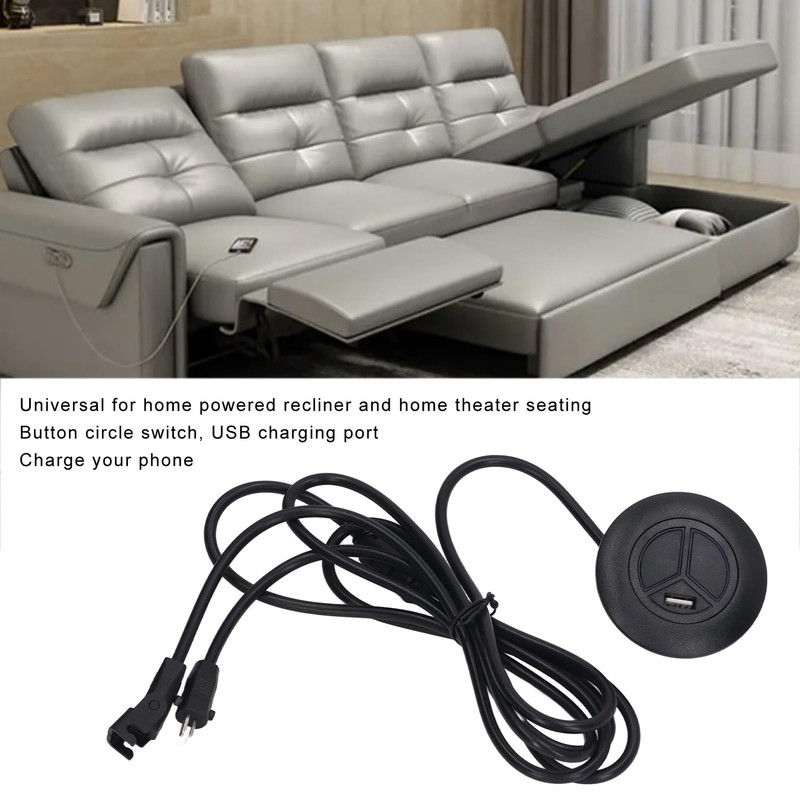 Power Recliner Switch with USB, Electric Recliner Chair Sofa Replacement