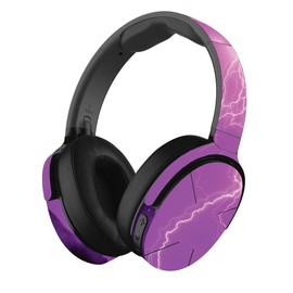 MightySkins Skin Compatible with Skullcandy Hesh 3 Wireless Headphones - Purple Lightning | Protective, Durable, and Unique Vinyl wrap Cover | Easy to Apply, Remove | Made in The USA