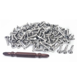 #10 × 5/8" Flat Head Phillips Drive Self Drilling Screws 410 Stainless Steel Self-Tapping Screws 100pcs