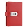 Lockable Notebook Refillable PU Leather Journals Password Planner Organizer A6