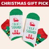HAPPYPOP Fuzzy Christmas Socks for Women Men - Elf Socks