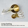 White & Gold Measuring Cups and Spoons Set - Cute