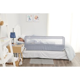 Regalo Hideaway 54-Inch Extra Long Bedrail, with Reinforced Anchor Safety System, Grey