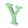 10cm Alphabet Letter Green Clarity Canvas Initial Object (Y)