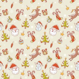 DacaiCloth Christmas Peel and Stick Wallpaper,Self-Adhesive,Removable Wallpaper Wall Stickers for Home Bedroom Cabinets Thicken,17.3 x 118 inches, Vintage Holiday Design