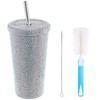 500ml Water Bottle Stainless Steel Rhinestone Decoration Vacuum Water Cup