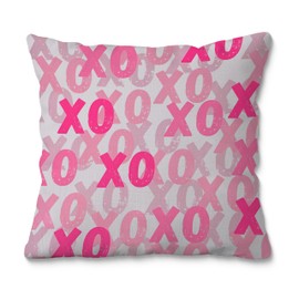 Fuasei Pink XO Pillow Covers, XOXO Pillow Covers 18x18, Coquette Room Decor, Preppy Throw Pillow Covers, Y2K Bedding, Y2K Living Room Decor, Couch Throw Pillow Covers, Dorm Room Essentials for Girls