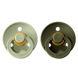 BIBS chupetes de latex caucho natural 0-6 meses 2 pza sage/hunter green