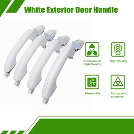 SecosAutoparts Olympic White Exterior Door Handle Fit for Chevy Silverado Fit for GMC Sierra 1500 2500HD 3500HD 2014-2019#22929464 22923605 13583894 13534897 13583891 Outside Door Handle
