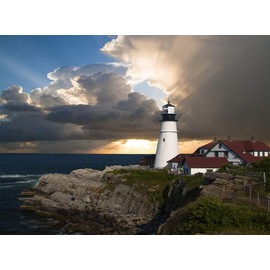 Ocean Beach Lighthouse Kitchen Glass Cutting Board Barn Decorative Gift Light House Design