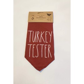 Rae Dunn Turkey Tester Pet Bandana Size: S/M Thanksgiving